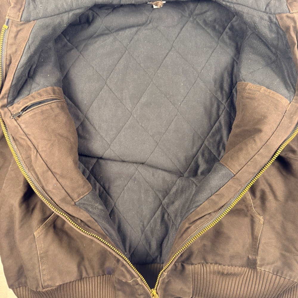 Carhartt J130 Dkb Mens Xl Dark Brown Quilted Flannel … - Gem